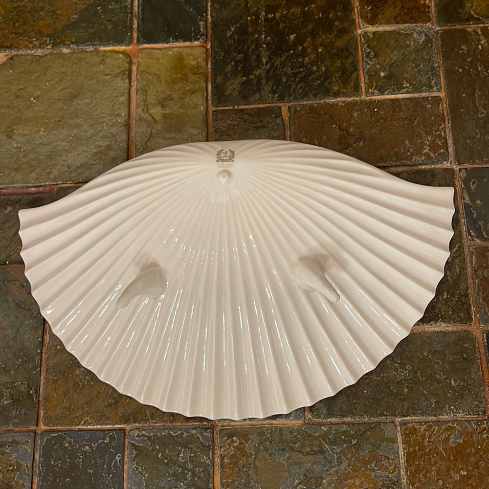Vintage Lenox Ivory and Pink fan colored candy-dish ashtray